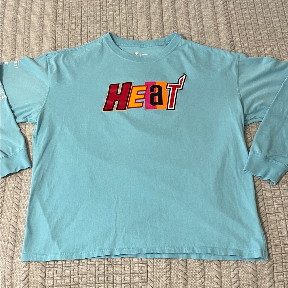 Miami Heat Nike City Edition Courtside Heavyweight Moments Long Sleeve Shirt
